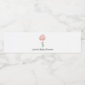 Pink Balloons Babydusche Wasserflaschenetikett (Einzelnes Label)