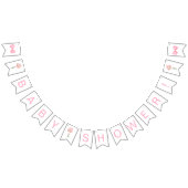 Pink Balloons Babydusche Wimpelkette (Alle)