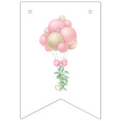 Pink Balloons Babydusche Wimpelkette (Zweite Fahne)