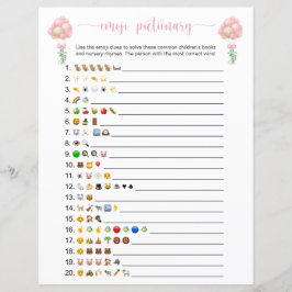 Pink Balloons Emoji Books Baby Showspiel