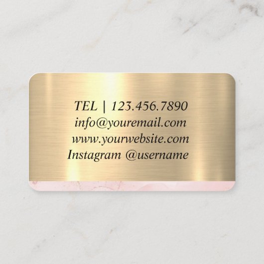 Pink Balloons Event Visitenkarte (Rückseite)