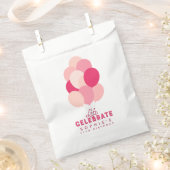 Pink Balloons Feiern wir jedes Alter zum Geburtsta Geschenktütchen (Ausgeschnitten)