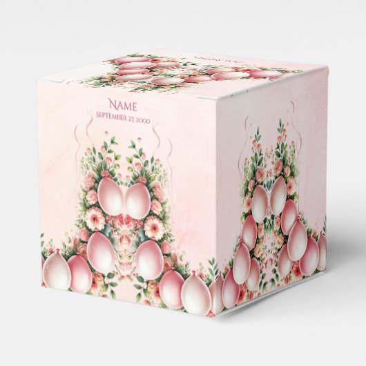 Pink Balloons Gefallen Box Geschenkschachtel (Vorderseite)