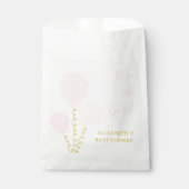 Pink Balloons Girl Baby Shower Geschenktütchen (Vorderseite)