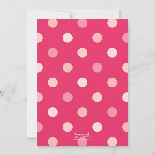 Pink Balloons Kinderdusche Einladung (Rückseite)