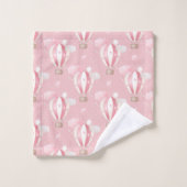 Pink Balloons Muster Badhandtuch Set (Waschlappen)