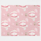 Pink Balloons Muster Fleecedecke (Vorderseite (Horizontal))