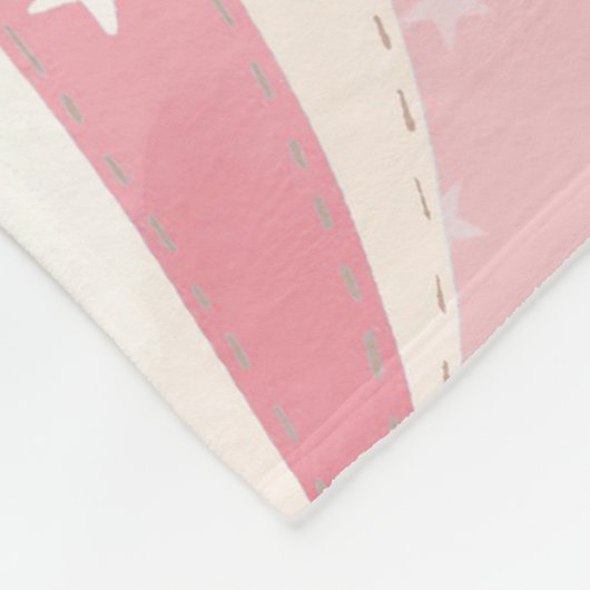 Pink Balloons Muster Fleecedecke (Ecke)