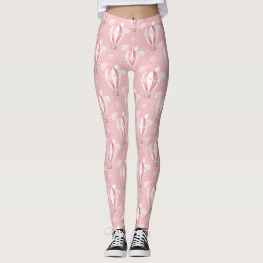 Pink Balloons Muster Leggings (Vorderseite)