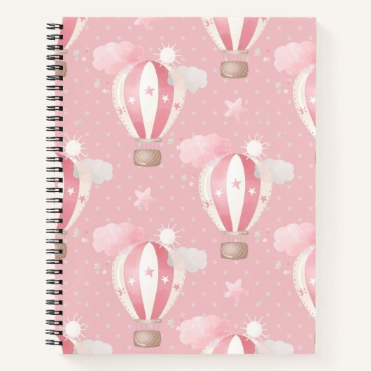 Pink Balloons Muster Notizblock (Vorderseite)