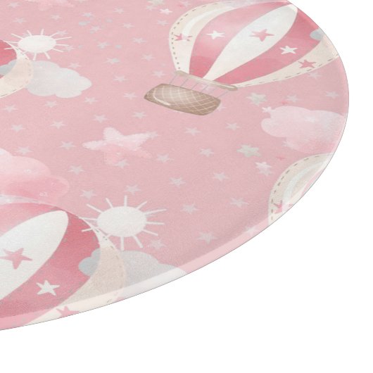 Pink Balloons Muster Schneidebrett (Ecke)