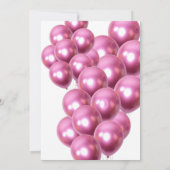 Pink Balloons Pink 16. Joy Happy Birthday Einladung (Rückseite)