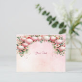 Pink Balloons Postkarte (Stehend Vorderseite)