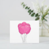 Pink Balloons Postkarte (Stehend Vorderseite)