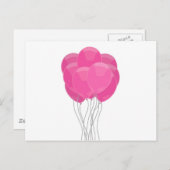 Pink Balloons Postkarte (Vorne/Hinten)