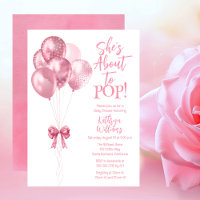 Pink Balloons Sie ist dabei, Pop Baby Shower