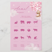 Pink Balloons Teddy Bear Animal Pregning Game (Vorderseite)