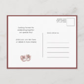 Pink Balloons Teddy Bear Floral Girl Babydusche Einladungspostkarte (Rückseite)