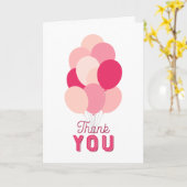 Pink Balloons Vielen Dank Karte (Gelbe Blume)