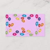 Pink Balloons Visitenkarten Visitenkarte (Rückseite)