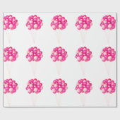 Pink Balloons Wrapping Paper Geschenkpapier (Flach)
