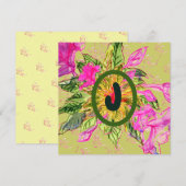 Pink Balsam Blume Bouquet & Letter (Vorne/Hinten)