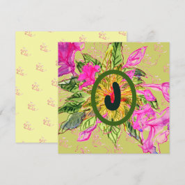Pink Balsam Blume Bouquet & Letter