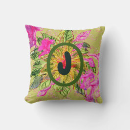 Pink Balsam Blume Bouquet & Letter Kissen