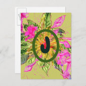 Pink Balsam Blume Bouquet & Letter Postkarte (Vorne/Hinten)