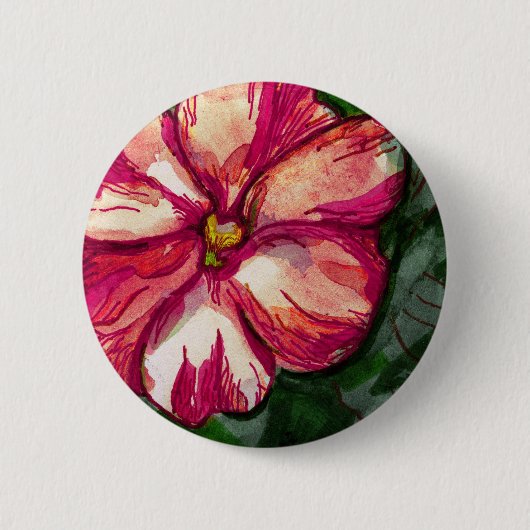Pink Balsam Blume Button (Vorderseite)