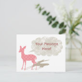 Pink Bambi Jeder Anlass Custom Postcard Postkarte (Stehend Vorderseite)