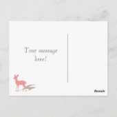 Pink Bambi Jeder Anlass Custom Postcard Postkarte (Rückseite)