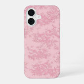 Pink Bamboo Leaf Japanese Modern Phone Case iPhone 16 Hülle (Rückseite)