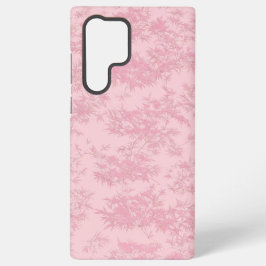 Pink Bamboo Leaf Japanese Modern Phone Case Samsung Galaxy Hülle
