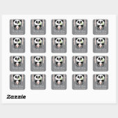 PInk Bamboo Panda Baby Dusche Danke Stickers (Blatt)