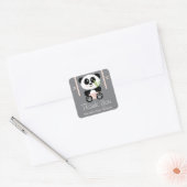 PInk Bamboo Panda Baby Dusche Danke Stickers (Umschlag)