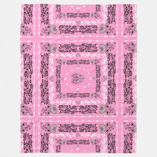 Pink Bandana Fleecedecke (Vorderseite)