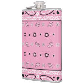 Pink Bandana Paisley Country Hip Hop Cowboy Flachmann (Links)