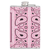Pink Bandana Paisley Country Hip Hop Cowboy Flachmann (Rückseite)
