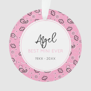 Pink Bandana Pet Foto Memorial NAME Horse Ornament