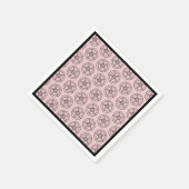 Pink Baphomet Pentagram Satanic Cocktail Serviette (Ecke)