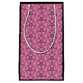 Pink Baphomet Pentagram Satanic Kleine Geschenktüte (Vorderseite)