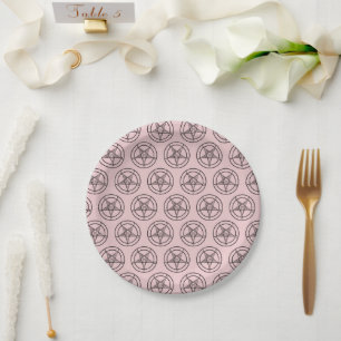 Pink Baphomet Pentagram Satanic Pappteller