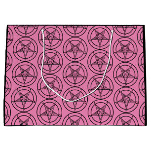 Pink Baphomet Pentagramm Große Geschenktüte