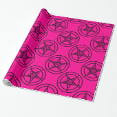 Pink-Baphomet-Pentagramm-halloween Geschenkpapier (Ungerollt)