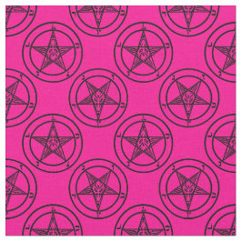Pink-Baphomet-Pentagramm-halloween Stoff