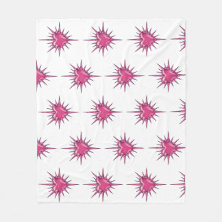 Pink Barbed Heart Cybersigilism Fleece Blanket