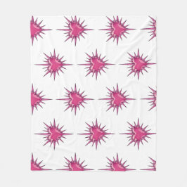 Pink Barbed Heart Cybersigilism Fleece Blanket