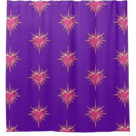 Pink Barbed Heart Cybersigilism Shower Curtain Duschvorhang