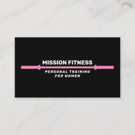 Pink Barbell Fitness Personal Trainer Business B Visitenkarte
